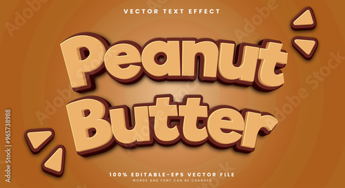 Peanut butter editable text effect template premium style