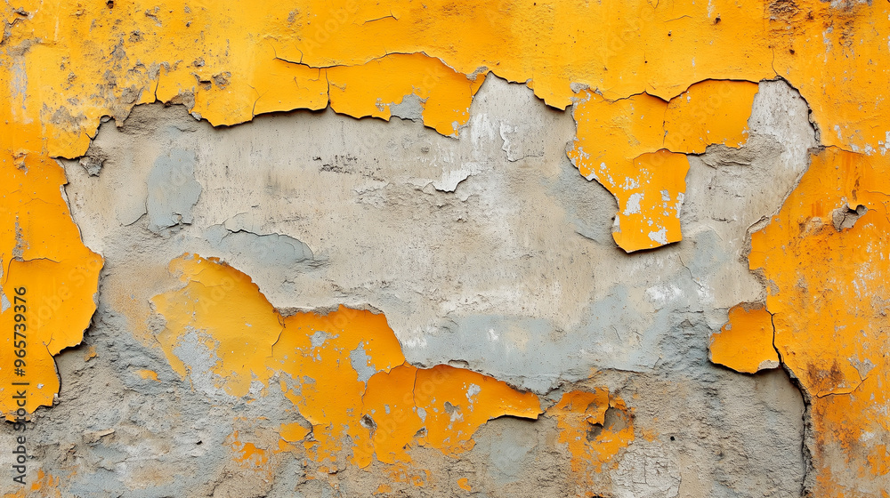 Obraz premium weathered wall, cracked old paint on concrete wall, vintage grunge background