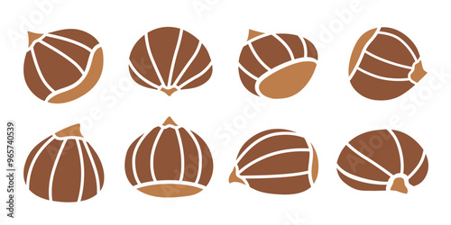 chestnut vector logo Isolated on white background.