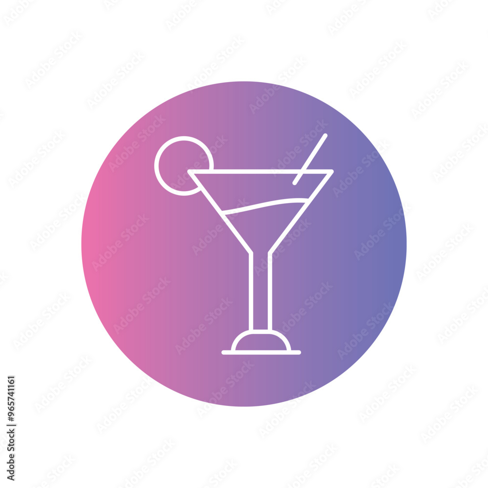 Cocktail Glass vector icon stock illustration Cocktail Glass vector icon stock illustration