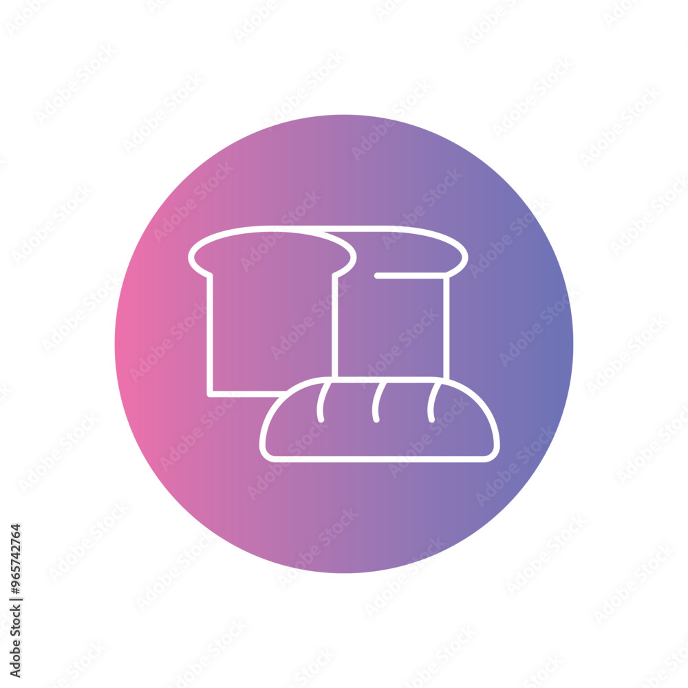Bread Loaf vector icon stock illustration Bread Loaf vector icon stock illustration