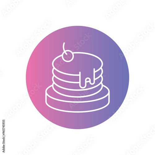 Pancakes vector icon stock illustration