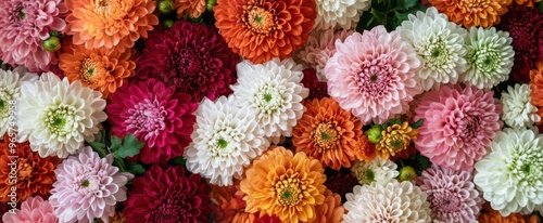 Colorful Floral Arrangement of Chrysanthemums for Valentines Day