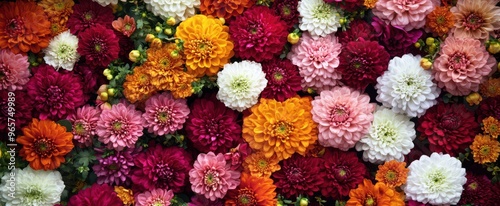 Colorful Floral Arrangement of Chrysanthemums for Valentines Day