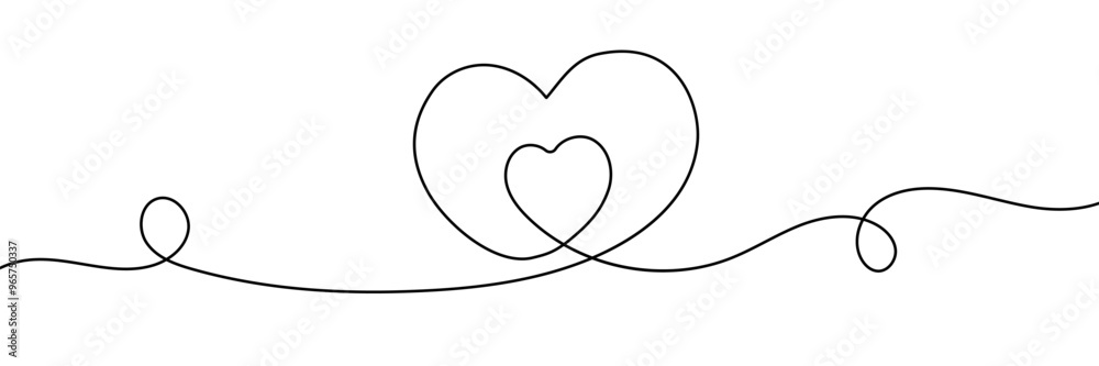 Happy Valentine's day line art background vector. One continuous romantic symbol drawing of hearts. Love doodle illustration for greeting card, web banner, invitation, wall art. Happy Valentine's day line art background vector. One continuous romantic symbol drawing of hearts. Love doodle illustration for greeting card, web banner, invitation, wall art.