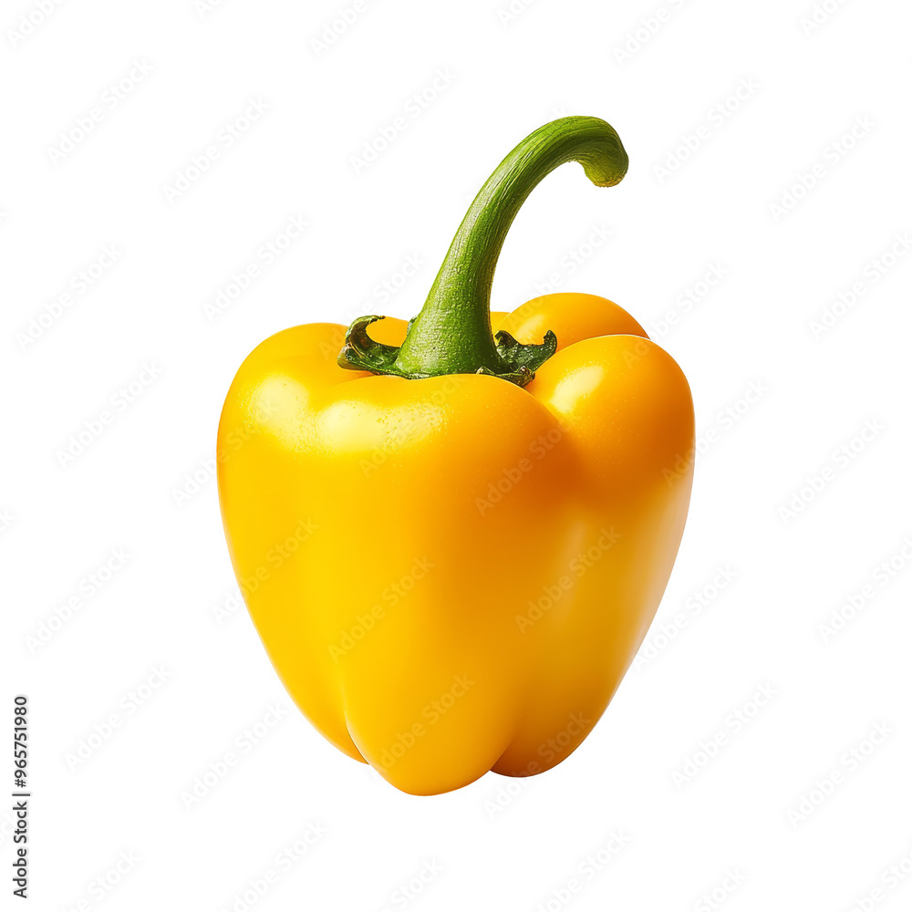 Fresh Yellow Bell Pepper Isolated on White Fresh Yellow Bell Pepper Isolated on White