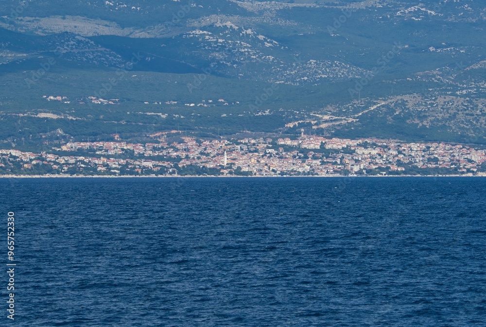small coastal town in the distance small coastal town in the distance