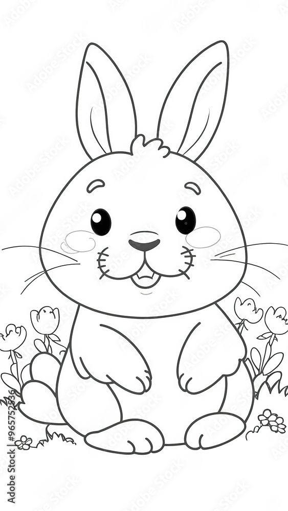 Fototapeta premium bunny coloring book 
