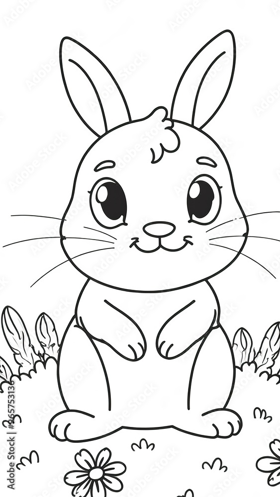 Obraz premium bunny coloring book 