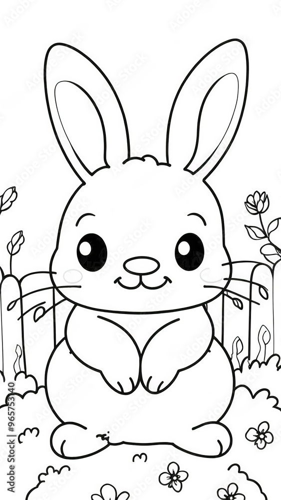 Fototapeta premium bunny coloring book 
