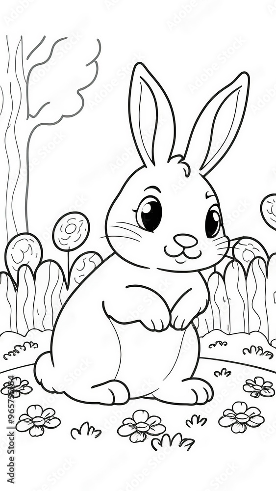 Obraz premium rabbit coloring book