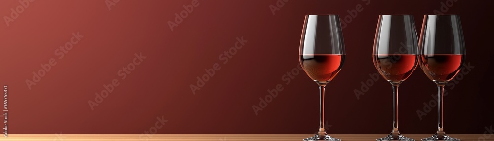 Custom Engraved Personalized Wine Glass Set for Celebratory Occasions - 3D Illustration with Copy Space for Text Custom Engraved Personalized Wine Glass Set for Celebratory Occasions - 3D Illustration with Copy Space for Text