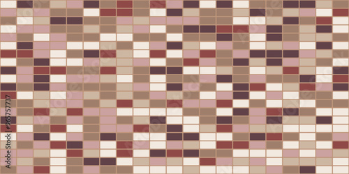 Wallpaper Mural A pixelated pattern of rectangles in shades of burgundy, sand, light brown, beige, cream, and maroon that create a mosaic effect. Torontodigital.ca