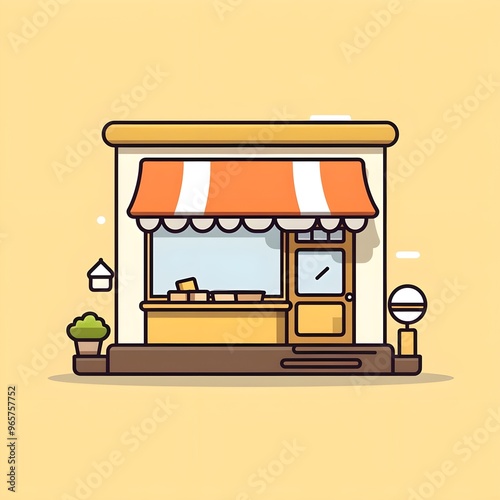 Minimalist Bakery Shop Illustration