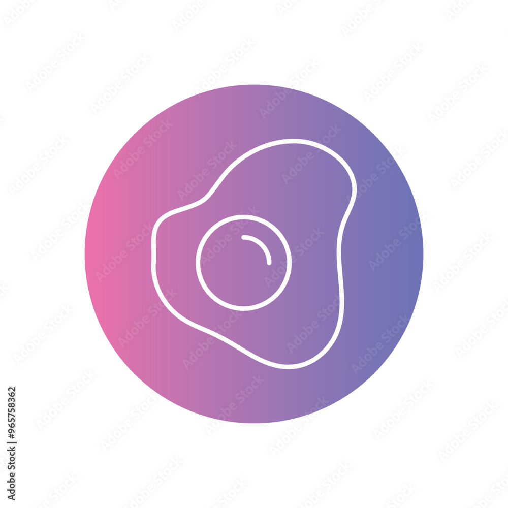 Fri Egg vector icon stock illustration