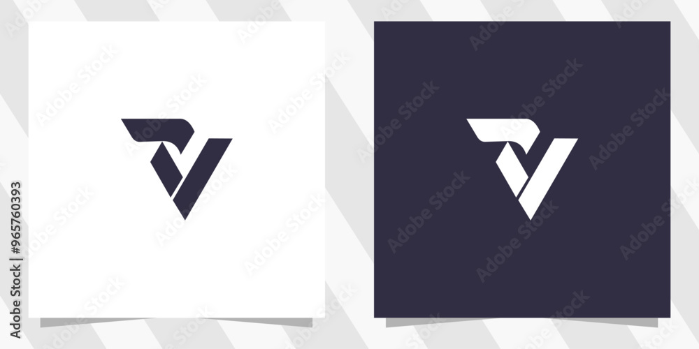 letter rv vr logo design vector letter rv vr logo design vector