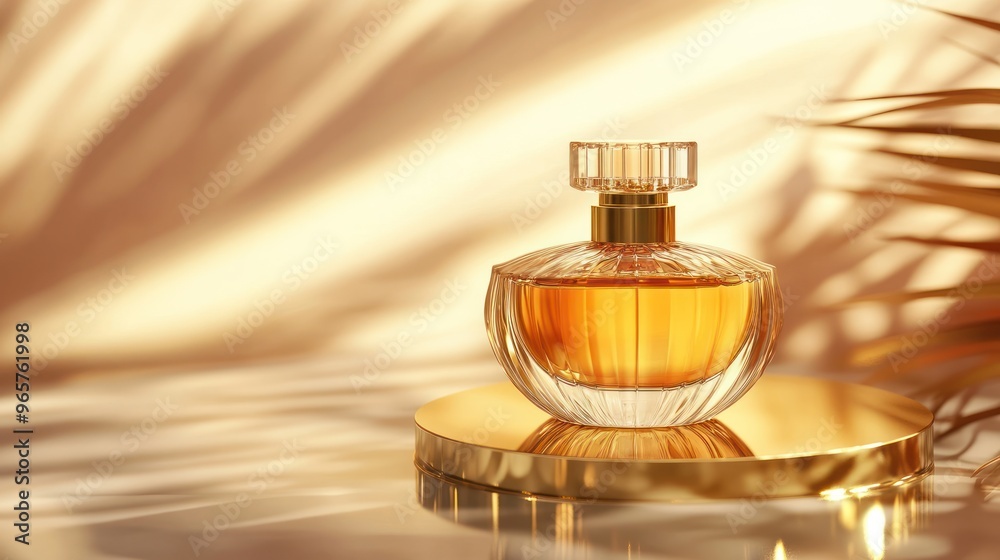 Perfume Bottle on a Golden Stand Perfume Bottle on a Golden Stand