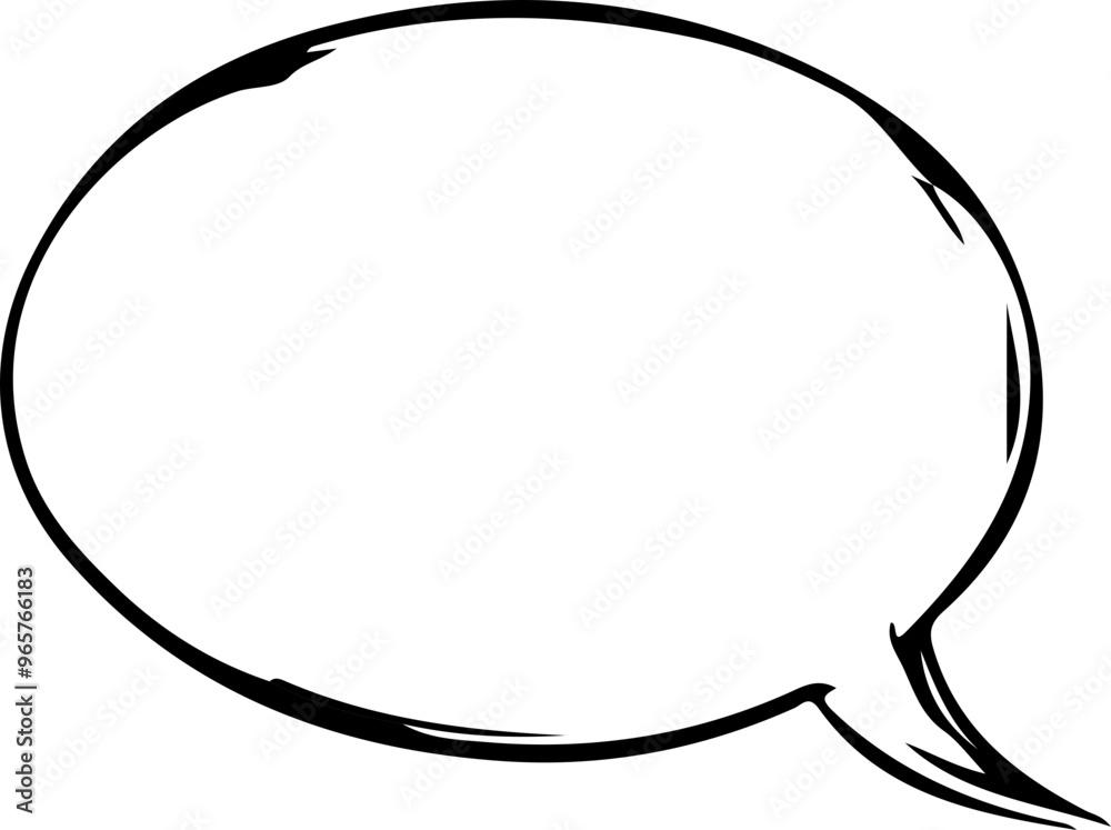 Simple Outline of a Speech Bubble Design Simple Outline of a Speech Bubble Design