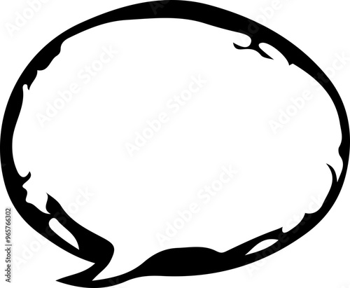 Stylized Speech Bubble with Decorative Elements