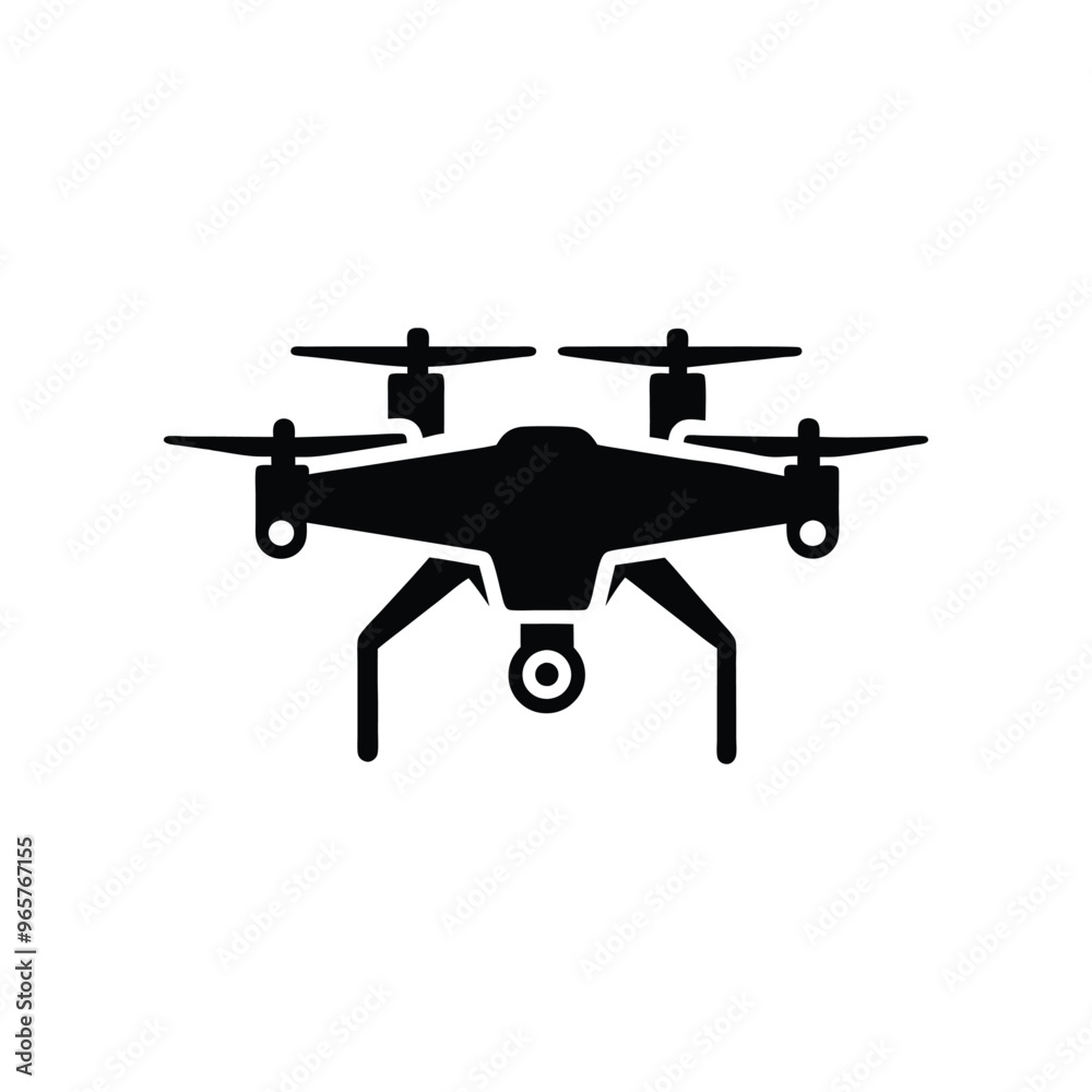 Sleek Drone Silhouette: Vector Illustration for Versatile Designs. Sleek Drone Silhouette: Vector Illustration for Versatile Designs.