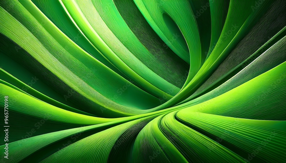dynamic abstract background with directional lines; bright green swirling stripes dynamic abstract background with directional lines; bright green swirling stripes