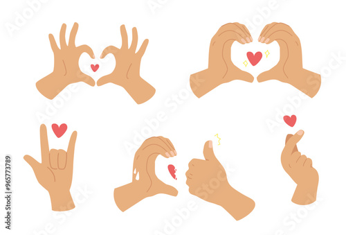 heart hand sign hand gestures mini heart friend zone drawing