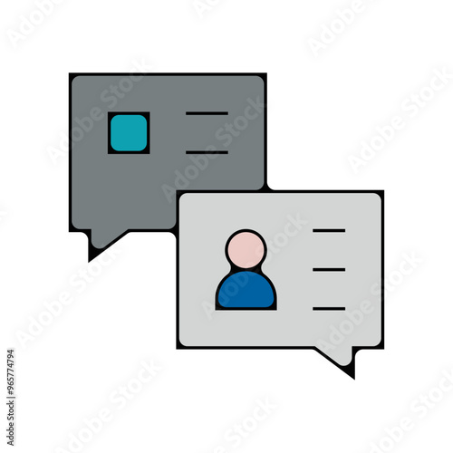 picto echange messagerie application communication message appli contact couleur