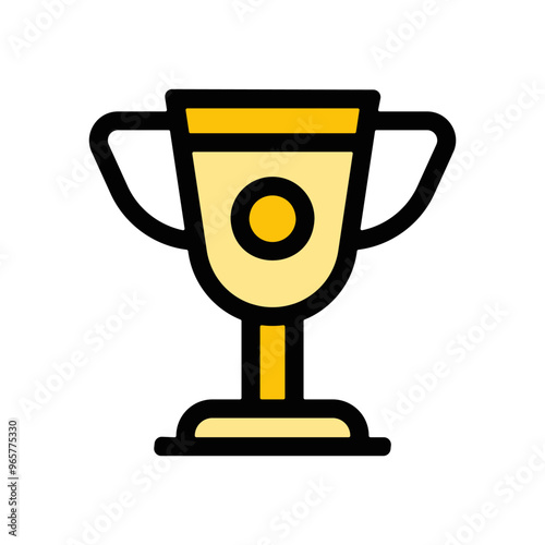 picto icones premier coupe trophee jaune podium premiere place medaille honneur recompense vainqueur prix or gras