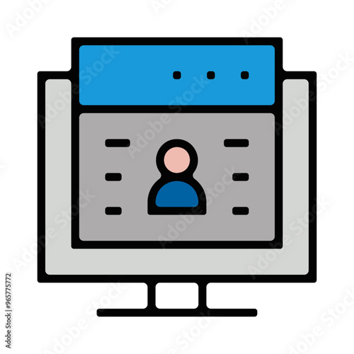 picto icones symbole profil en ligne couleur bleu