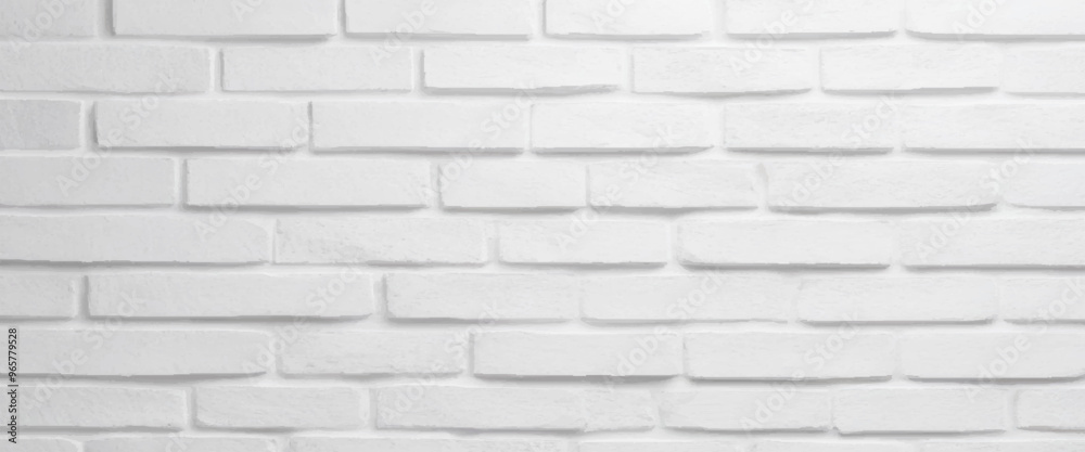 Naklejka premium white brick wall background. Detail of a white brick wall texture. White brick wall background seamless pattern. white brick wall texture background