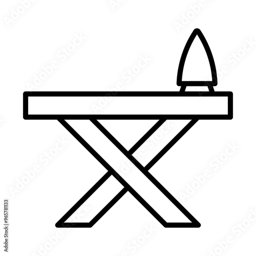 Ironing board line icon