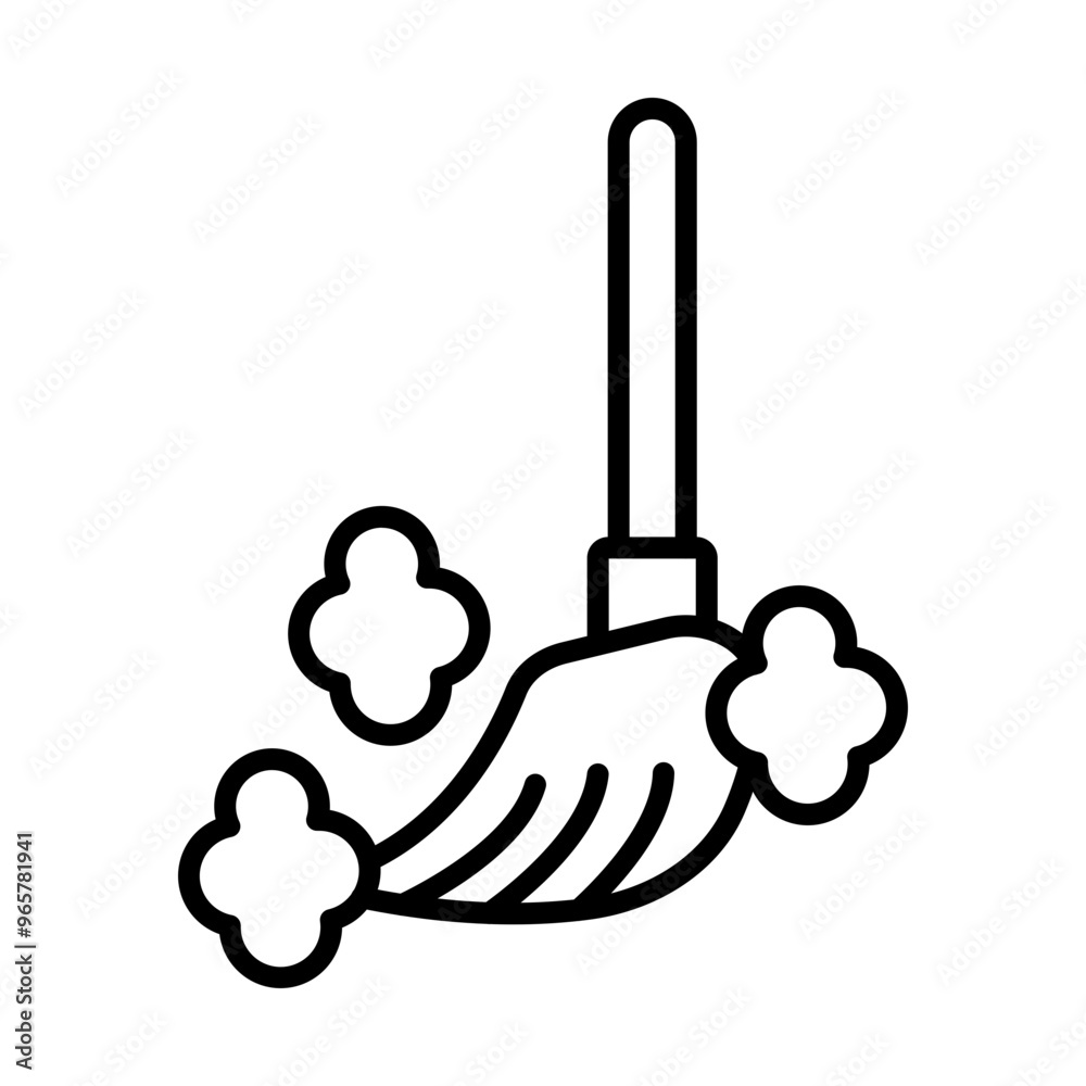 Obraz premium Broom line icon