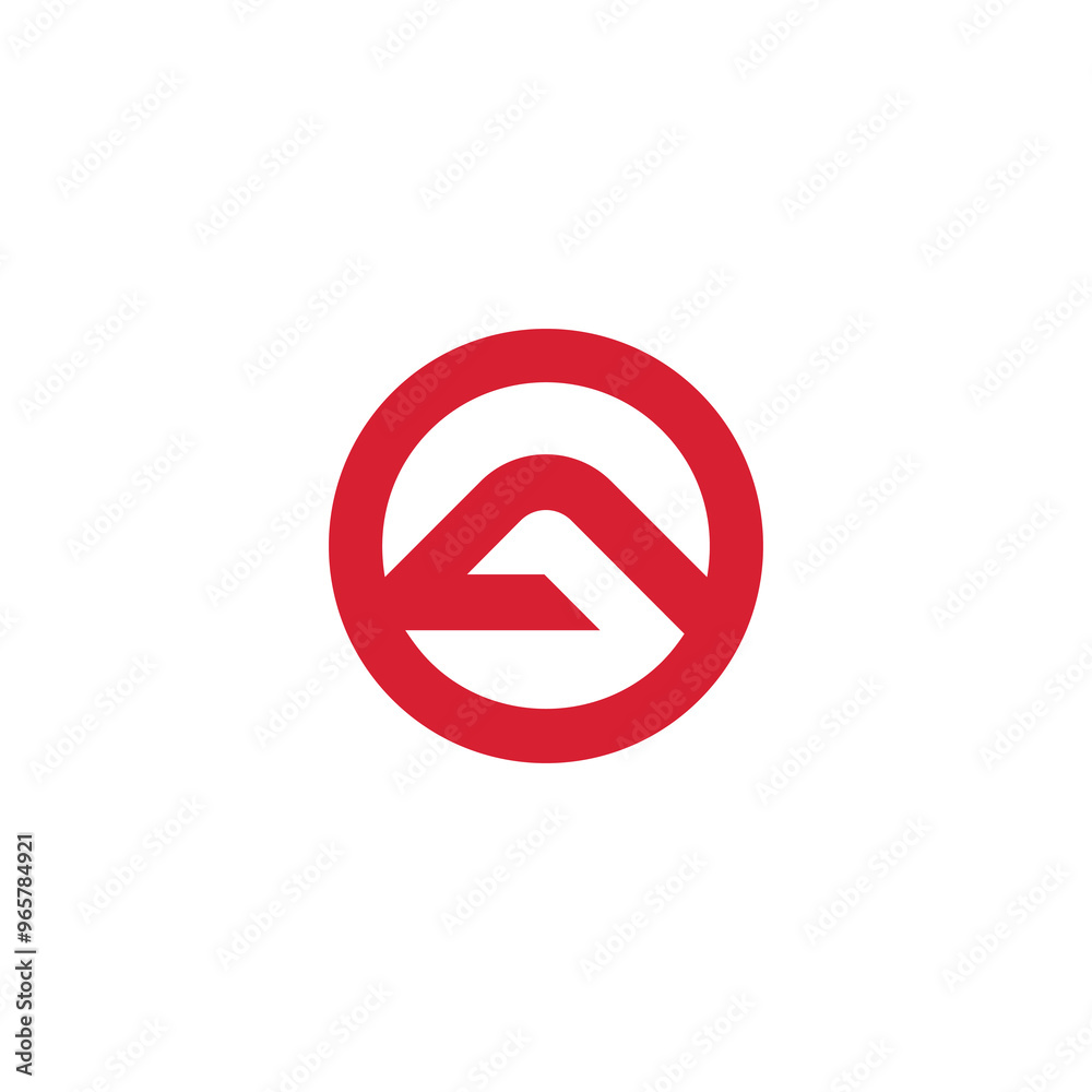 Letter A circle logo design vector template Letter A circle logo design vector template