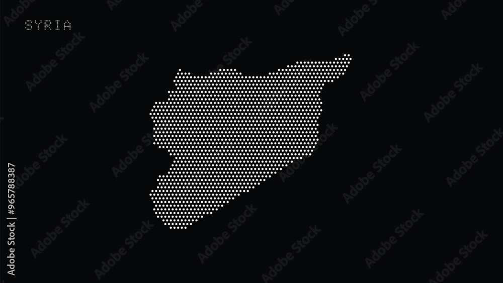 Obraz premium Syria Vector Dot Map