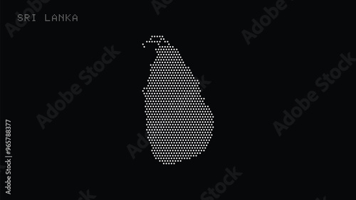 Sri Lanka Vector Dot Map