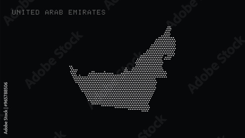 United Arab Emirates Vector Dot Map