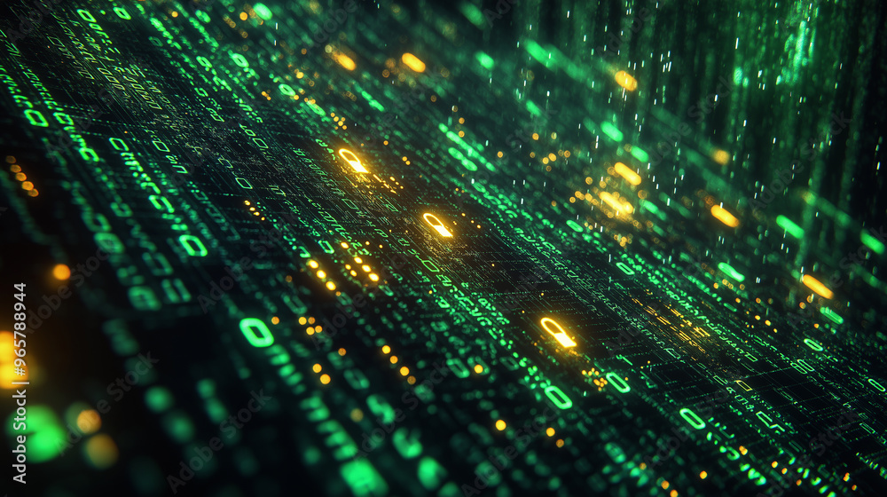 A computer screen with a green background and yellow dots A computer screen with a green background and yellow dots