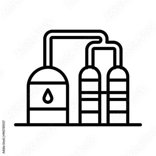 Distillation line icon