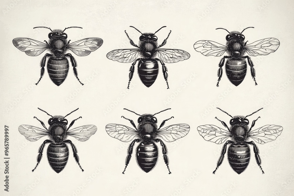 Six Stages of Bee Growth from Larva to Adult - Educational Insect Life ...