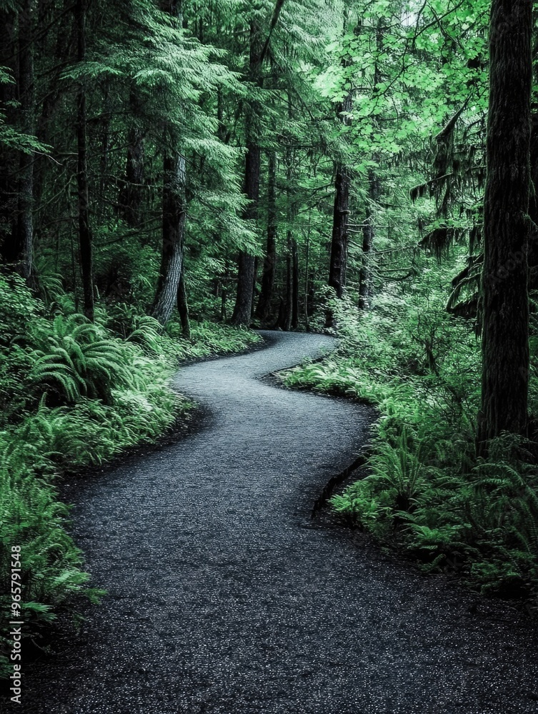 Obraz premium Peaceful Trail in the Forest
