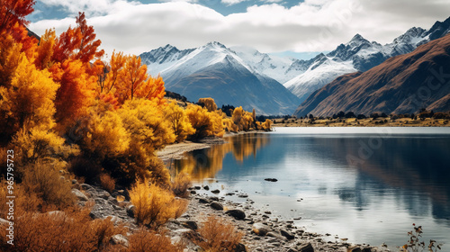 river flowing through a valley with mountains