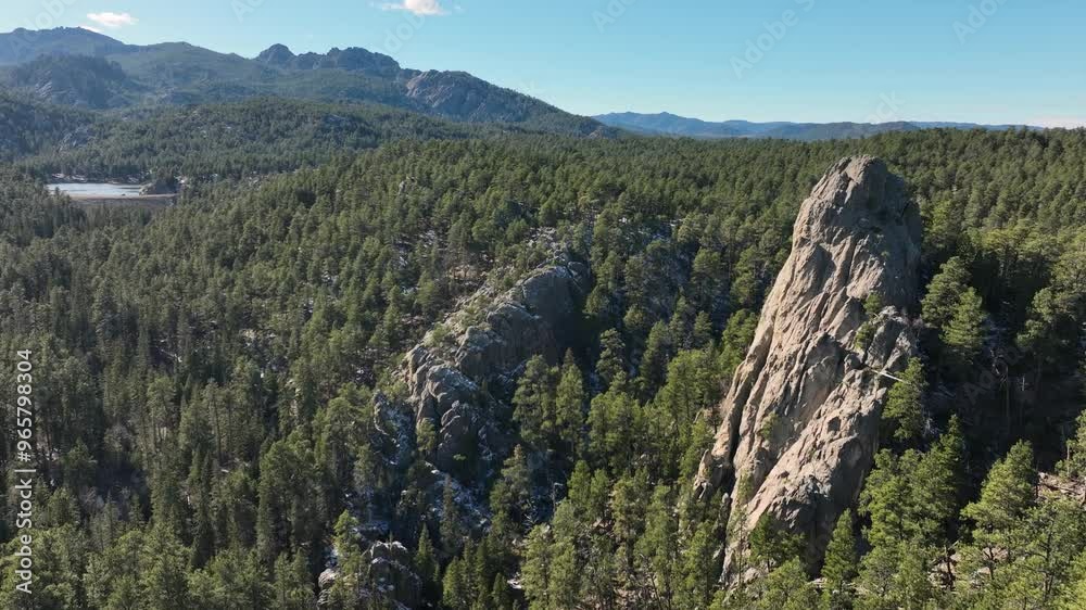 Aerial of the amazing landscape of the Black Hills in South Dakota. Aerial of the amazing landscape of the Black Hills in South Dakota.