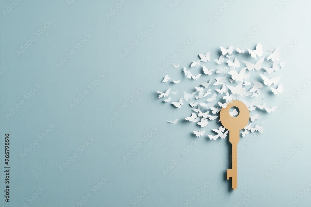 Unlocking Business Potential - Paper Cut Style Customer Profile Transforming into Key for Personalized Growth Insights Unlocking Business Potential - Paper Cut Style Customer Profile Transforming into Key for Personalized Growth Insights