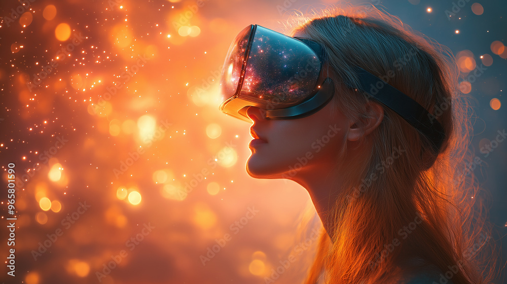 The image is surrounded by a glowing orange background, giving it a dreamy The image is surrounded by a glowing orange background, giving it a dreamy