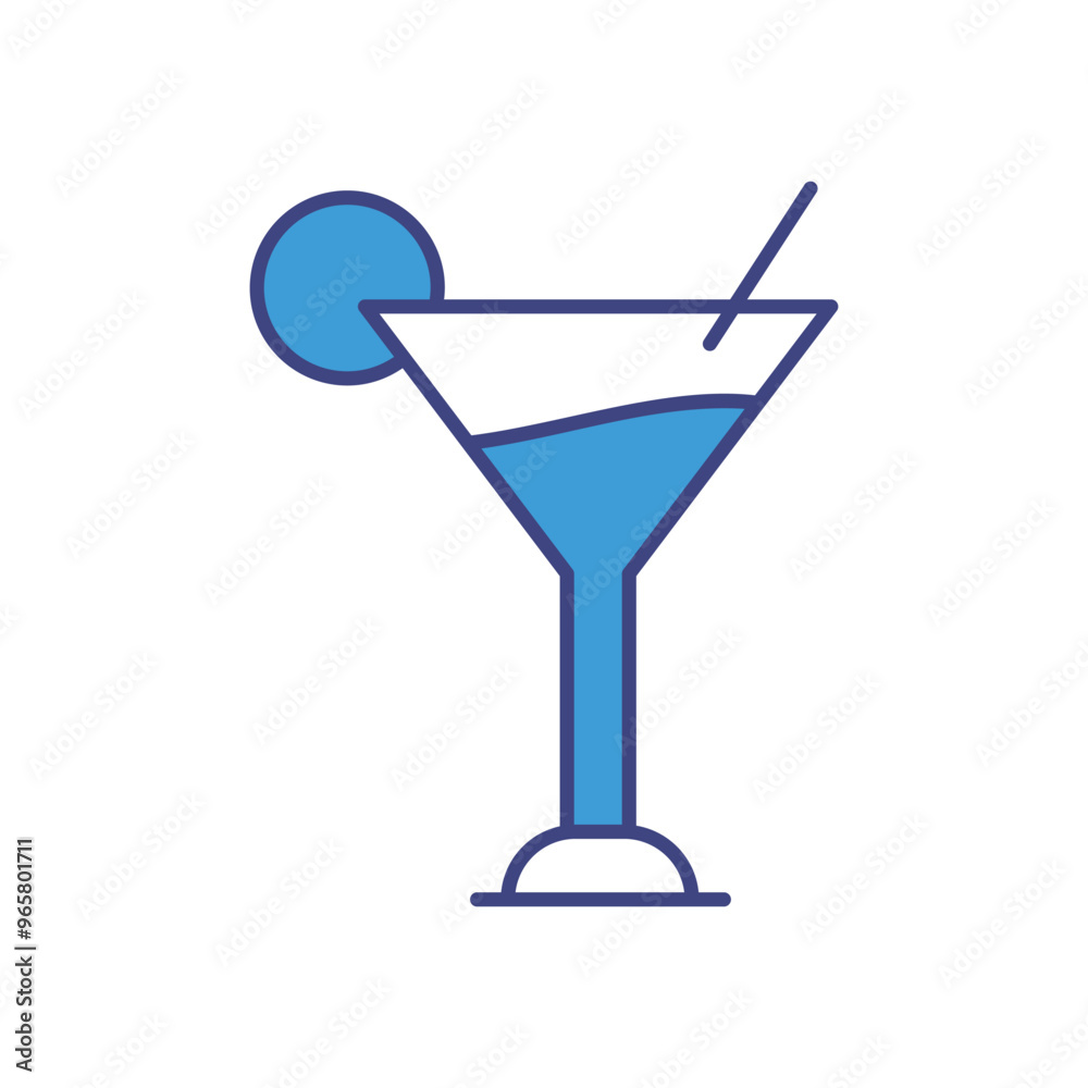 Cocktail Glass vector icon stock illustration Cocktail Glass vector icon stock illustration