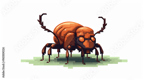 orange bug with big eyes and long legs