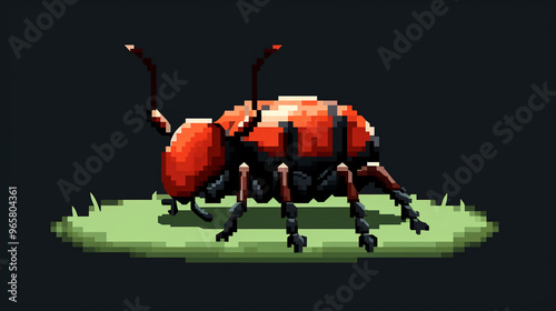 orange bug with big eyes and long legs