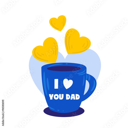 I love you dad illustration