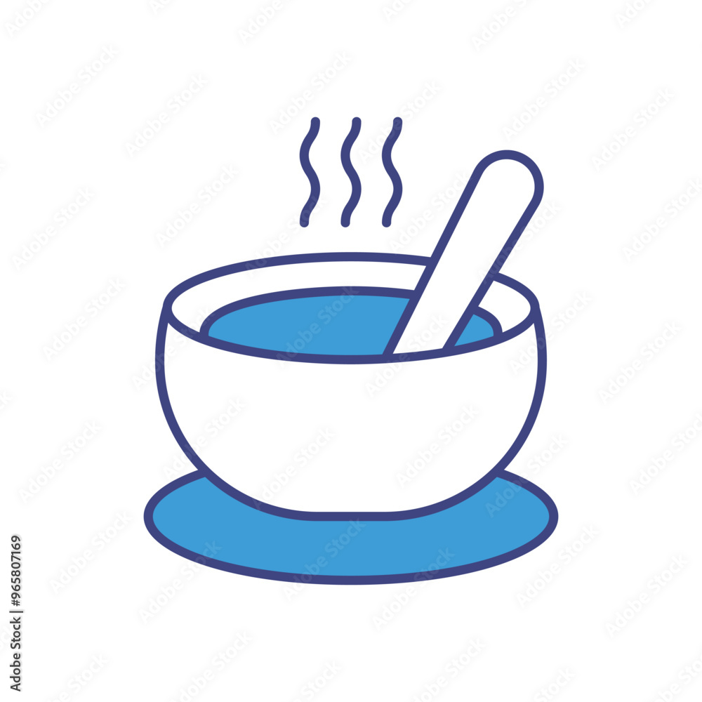 Soup Bowl vector icon stock illustration Soup Bowl vector icon stock illustration