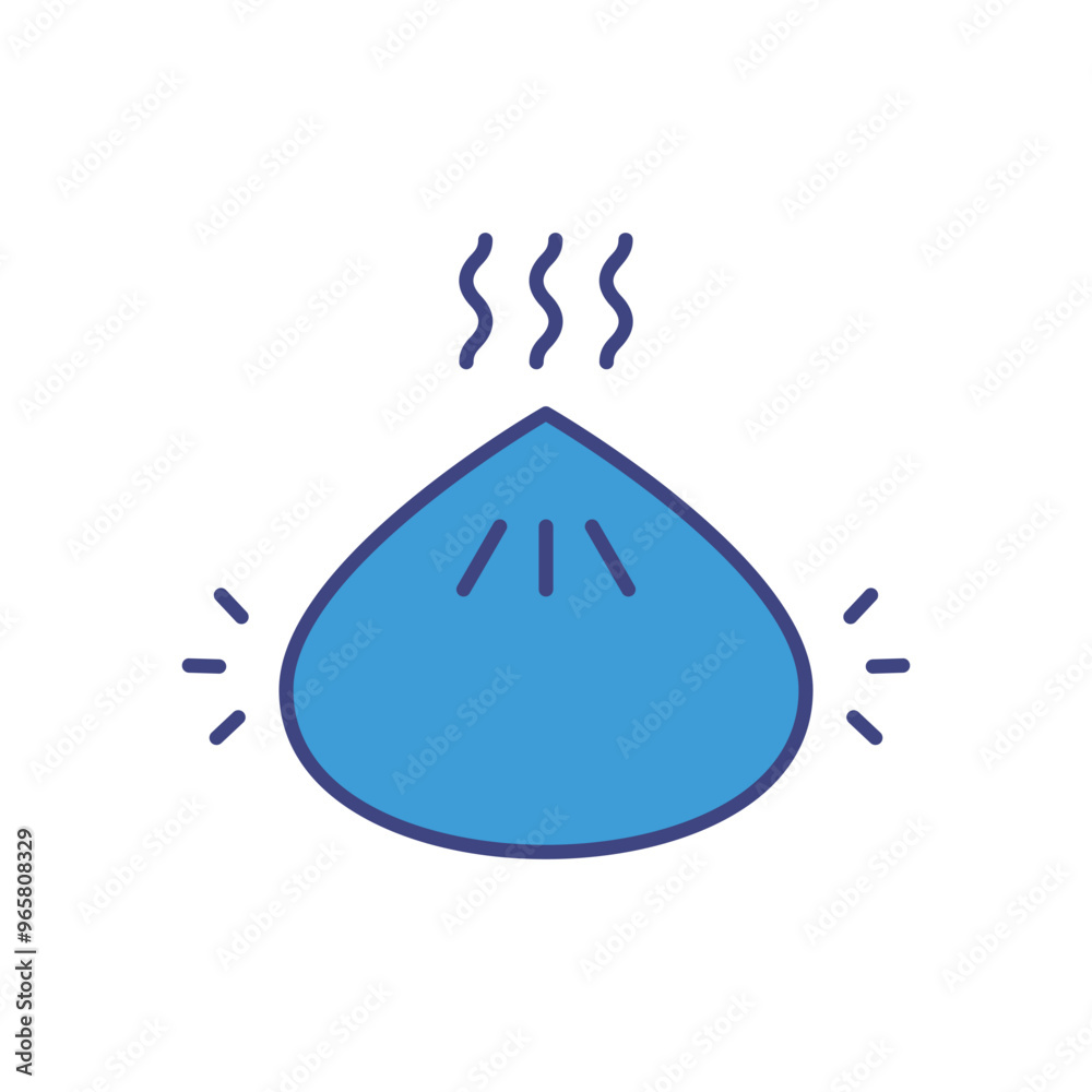 Dumpling vector icon stock illustration Dumpling vector icon stock illustration